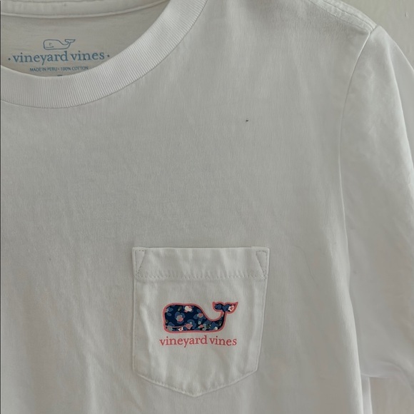 Vineyard Vines White Short Sleeve Tee kids size 7 100% cotton - Picture 3 of 4
